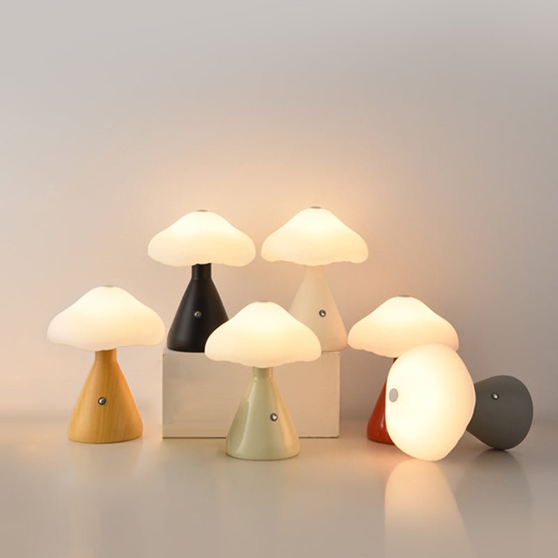 Mushroom Cloud Metal Table Lamp LED Cordless Touch Dimmable