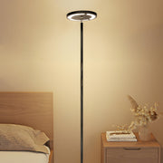 66" Dimmable RGB LED Torchiere Adjustable Floor Lamp Black