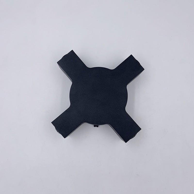 Starlight Modern LED Outdoor Wall Lamp - Waterproof Black Aluminum