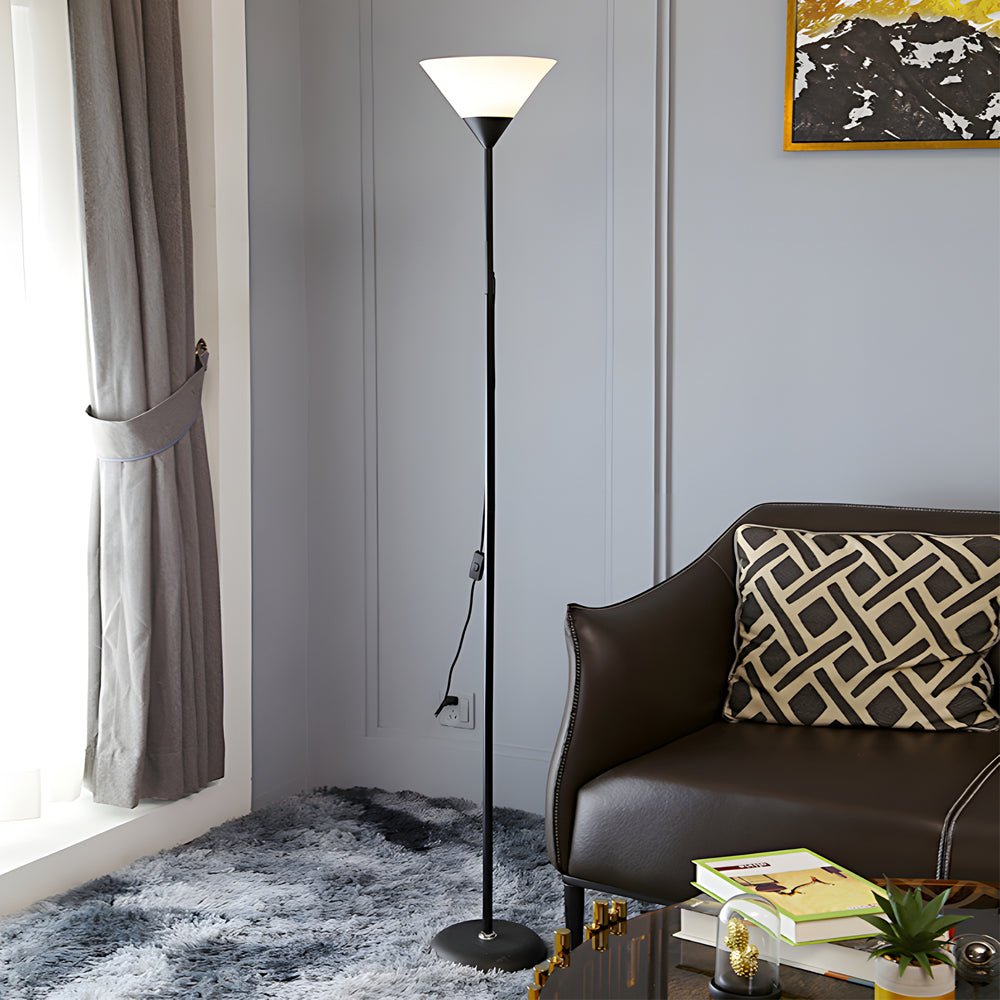 Modern Torchiere Floor Lamp with Adjustable Reading Light 67 Inch