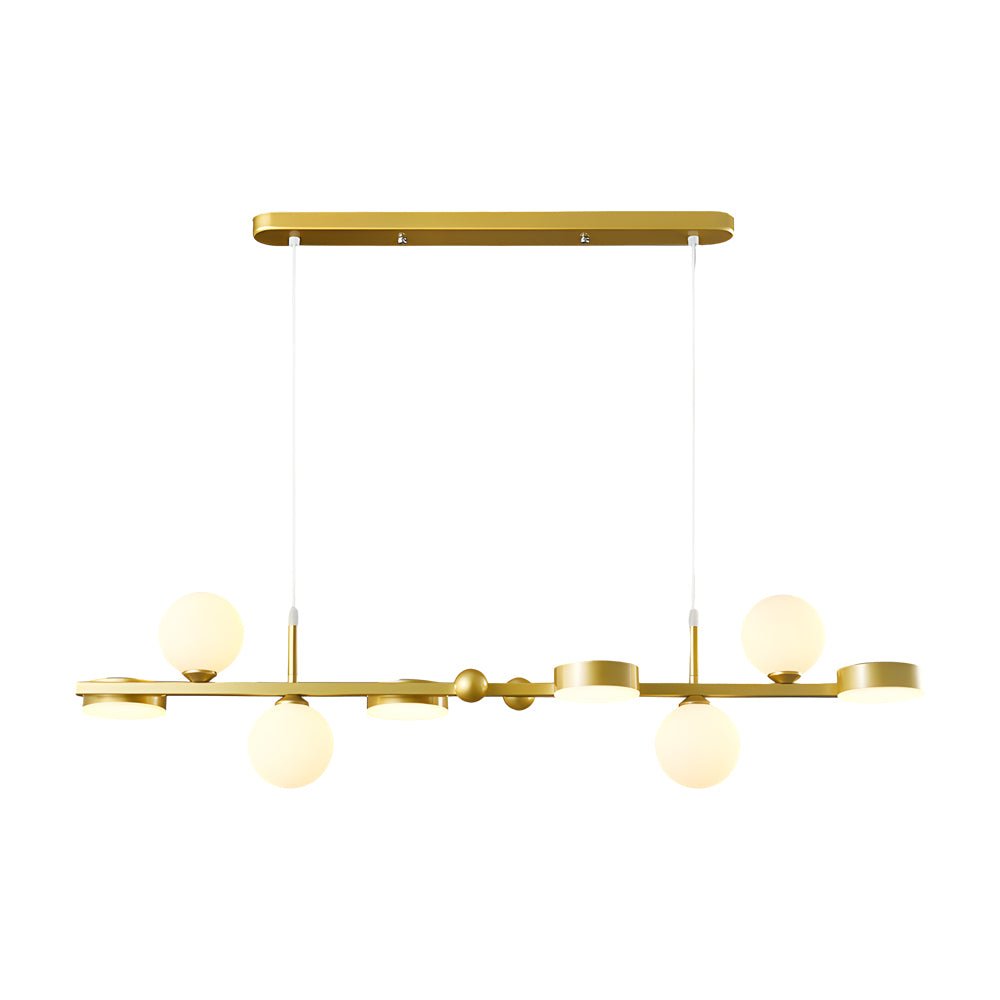 Modern Glass Ball Chandelier with 3-Step Dimming LED & G9 Light Source