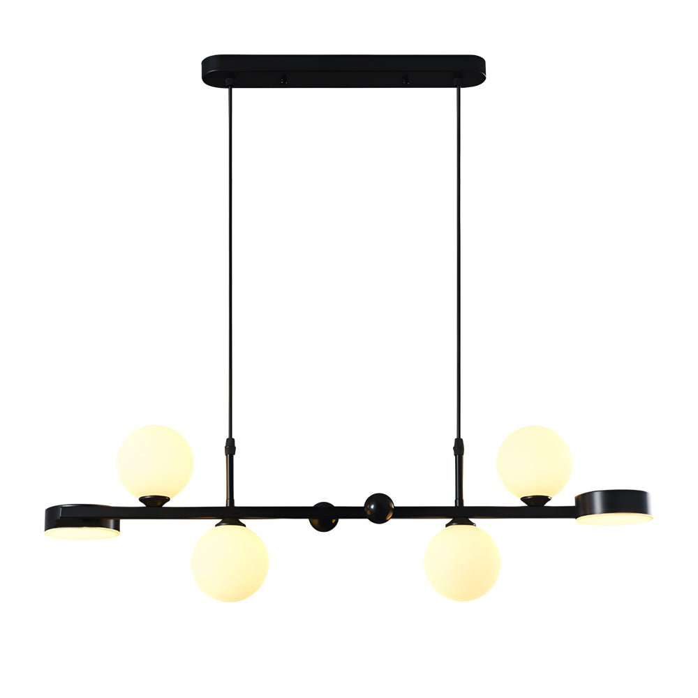 Modern Glass Ball Chandelier with 3-Step Dimming LED & G9 Light Source