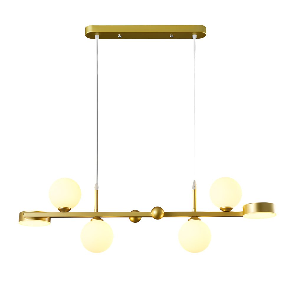 Modern Glass Ball Chandelier with 3-Step Dimming LED & G9 Light Source