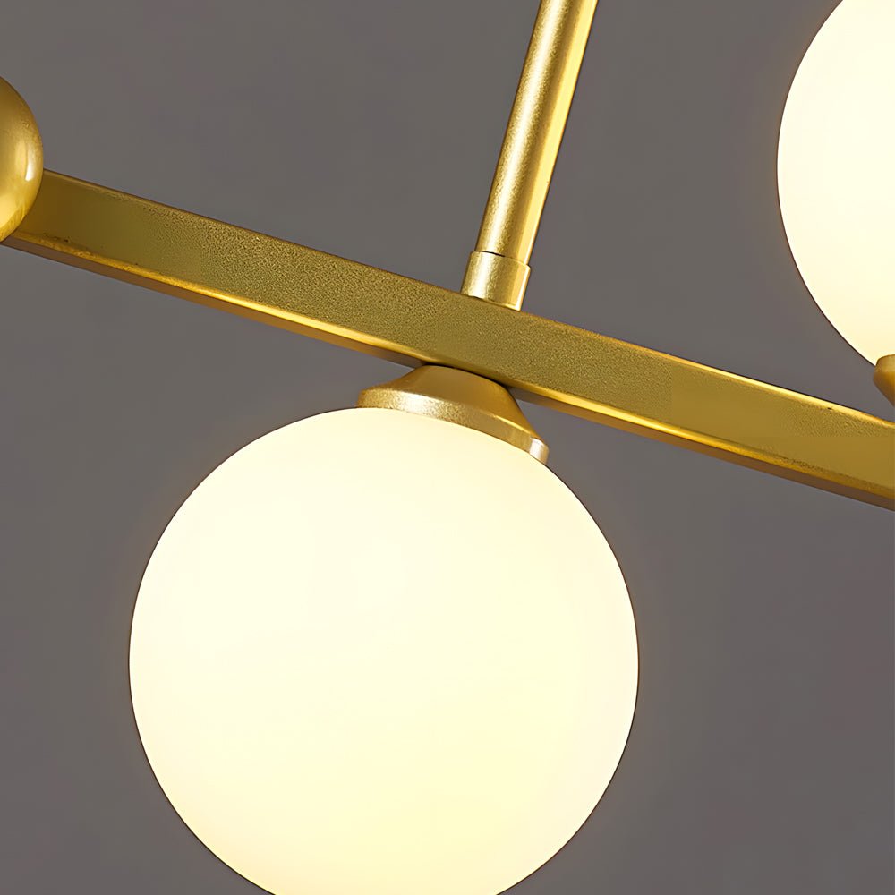 Modern Glass Ball Chandelier with 3-Step Dimming LED & G9 Light Source