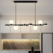 Modern Glass Ball Chandelier with 3-Step Dimming LED & G9 Light Source