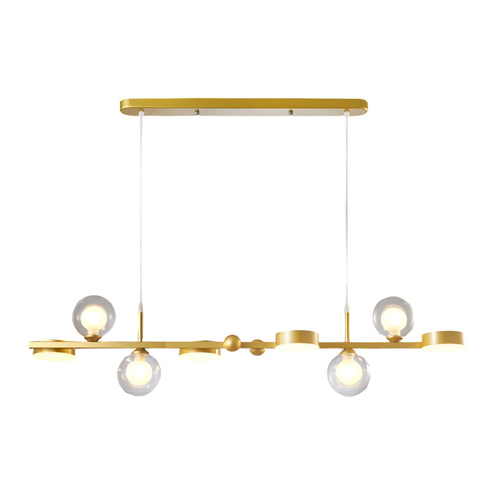 Modern Glass Ball Chandelier with 3-Step Dimming LED & G9 Light Source
