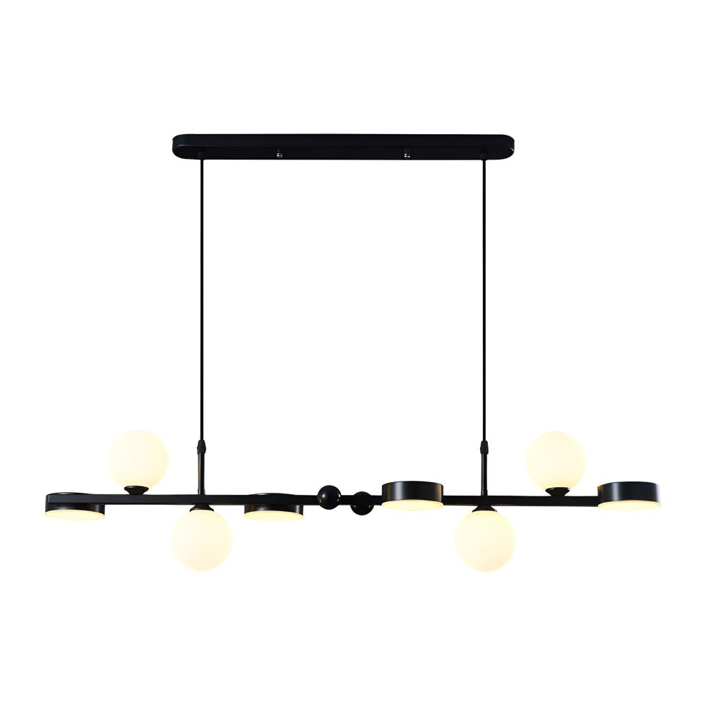 Modern Glass Ball Chandelier with 3-Step Dimming LED & G9 Light Source