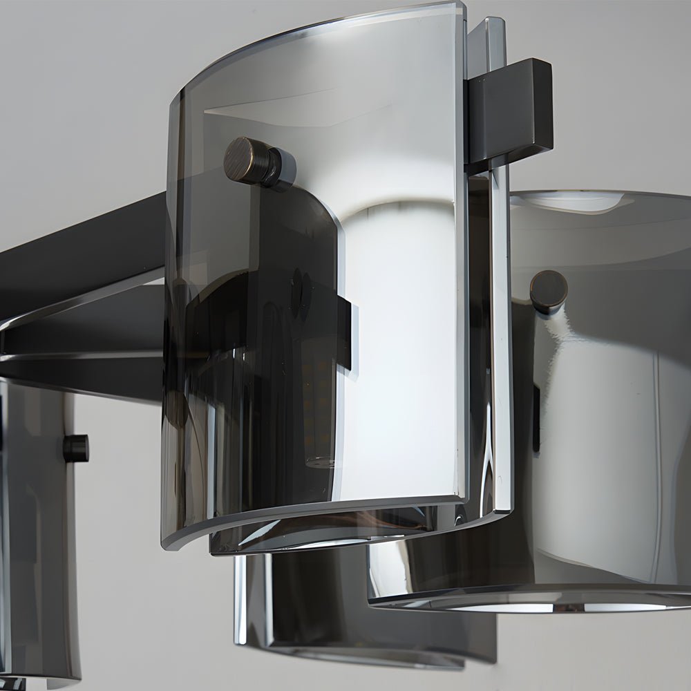 6/8-Light Dimmable Electroplated Glass Chandelier - Modern Style