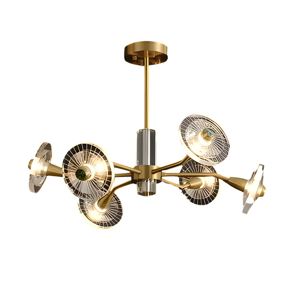 Floral Crystal Chandelier with 3-Step Dimming - 6/8 Lights