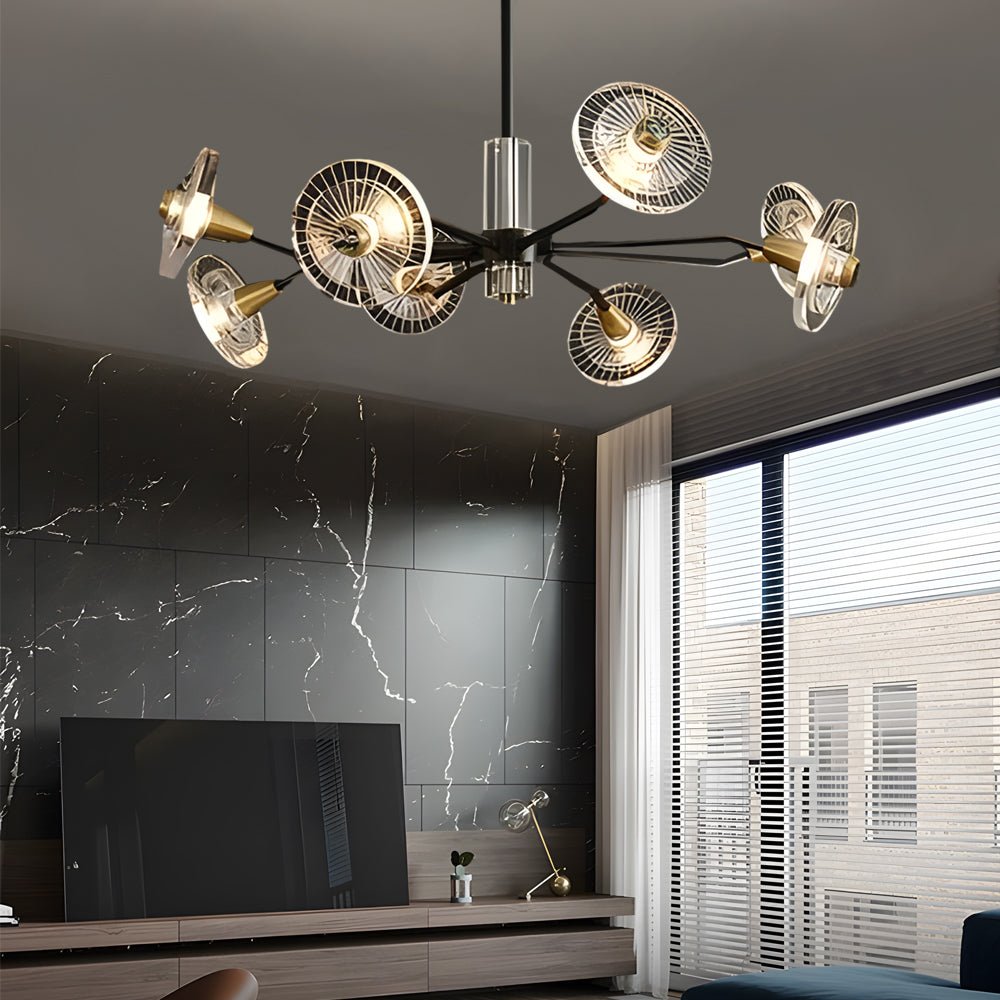 Floral Crystal Chandelier with 3-Step Dimming - 6/8 Lights