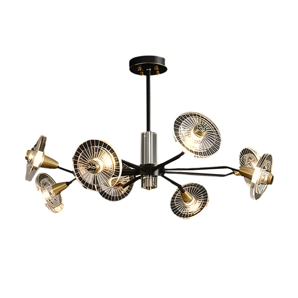 Floral Crystal Chandelier with 3-Step Dimming - 6/8 Lights