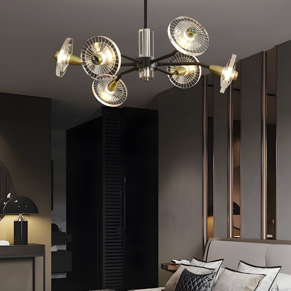 Floral Crystal Chandelier with 3-Step Dimming - 6/8 Lights