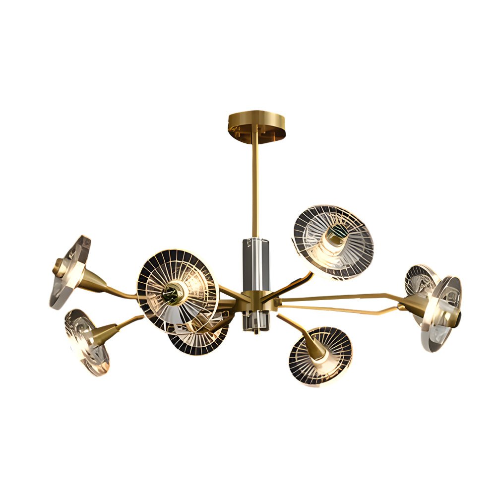 Floral Crystal Chandelier with 3-Step Dimming - 6/8 Lights