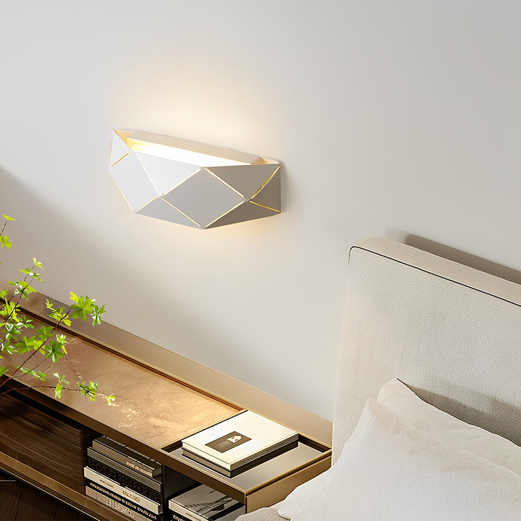 Modern Geometric Iron Acrylic Wall Sconce with Backlight