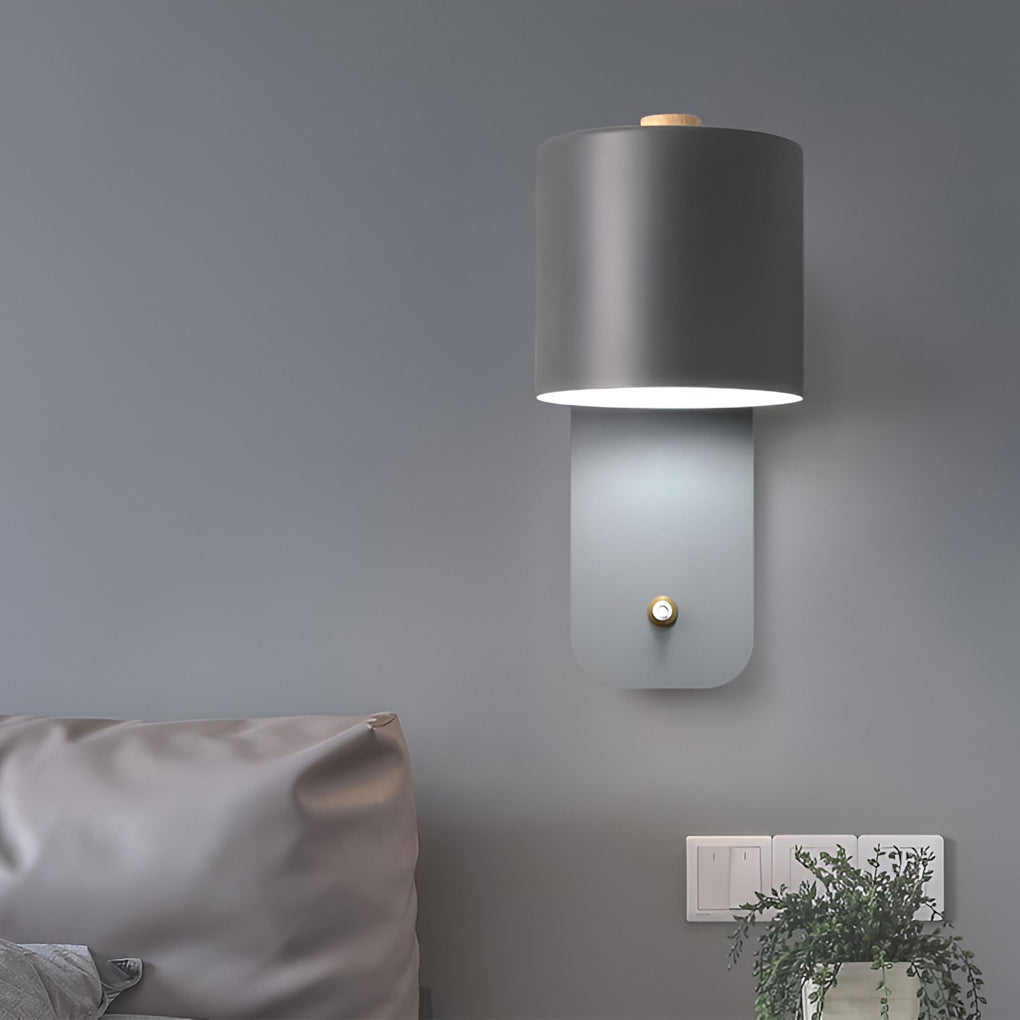 Adjustable Nordic Wall Sconce with Wood & Iron Finish