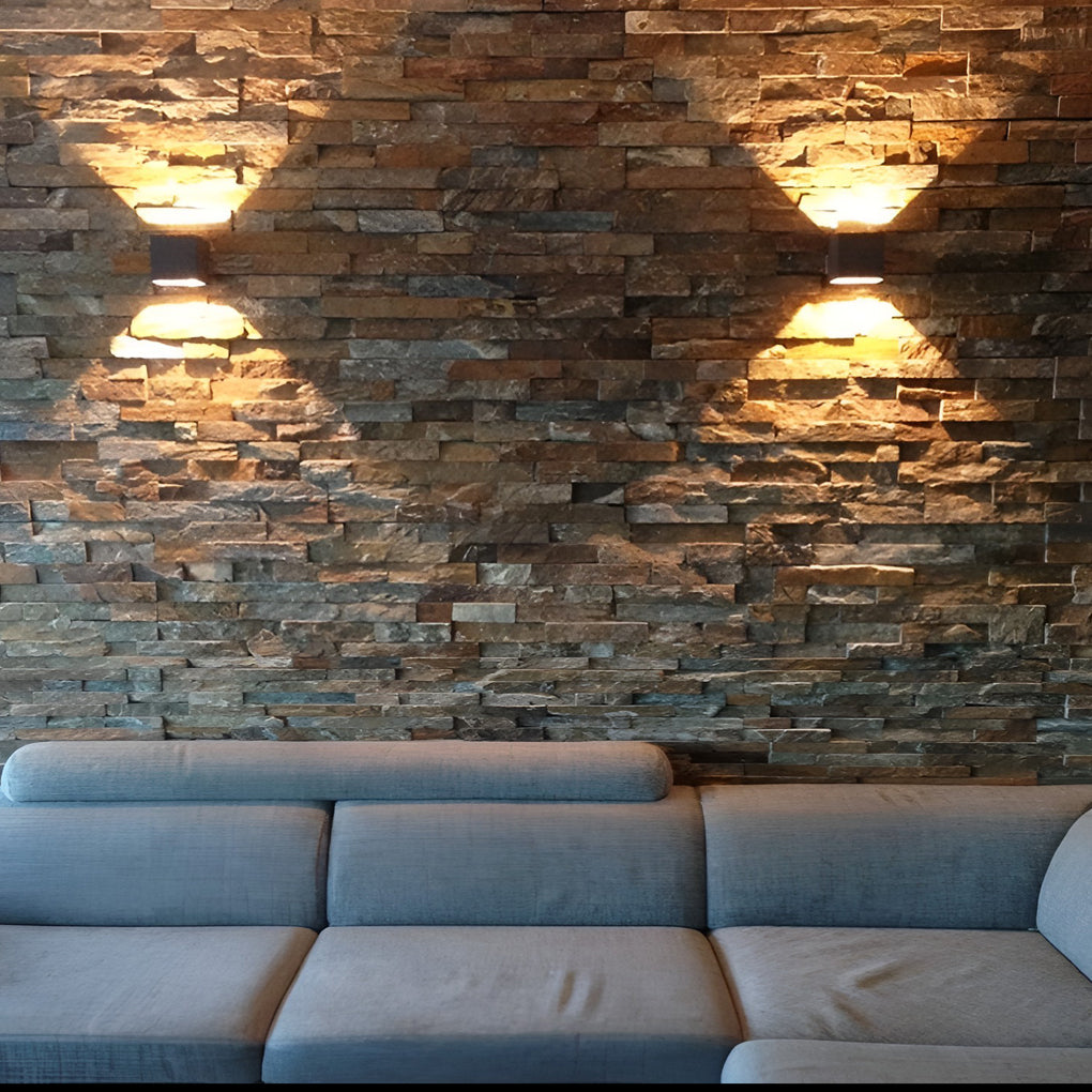 Square Terrazzo Up Down Wall Sconce Modern Minimalist Lighting
