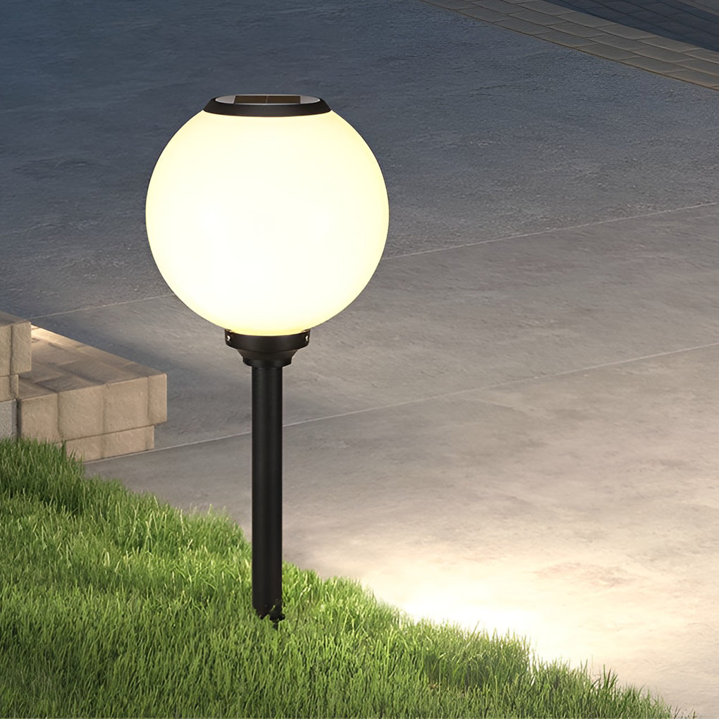 Solar LED Pathway Light Round Ball Design Adjustable Brightness
