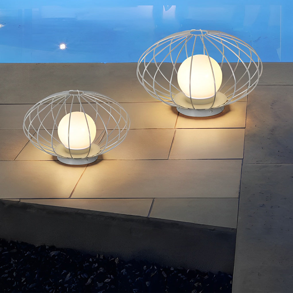 Mushroom Cage Modern LED Outdoor Lawn Lamp