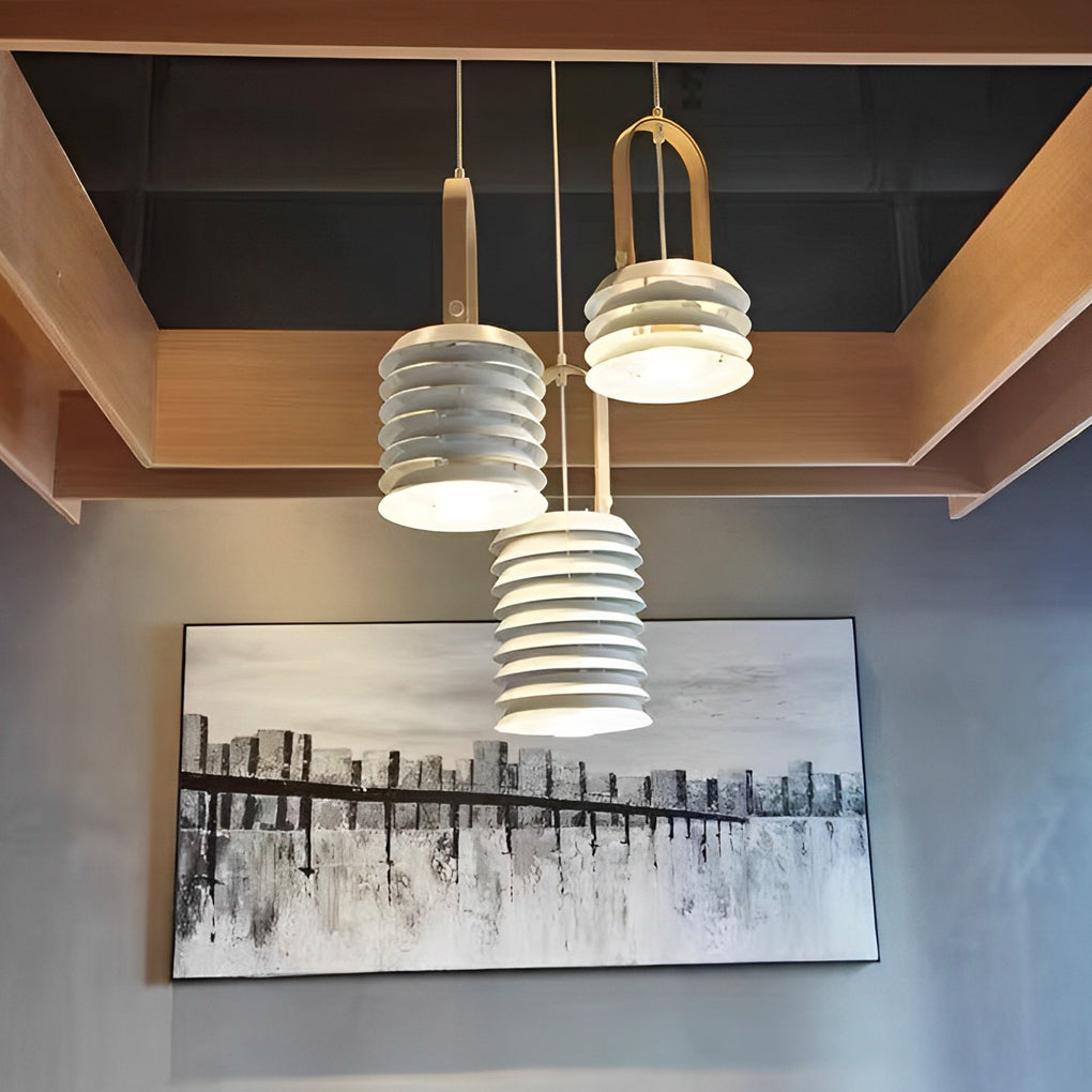 Multi-Layer Metal Minimalist Pendant Light Modern Drum Shade