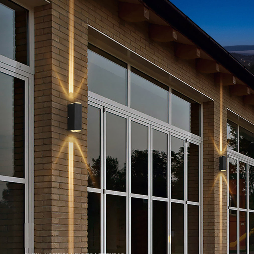 Industrial Waterproof Up Down Wall Light - Aluminum Outdoor Sconce