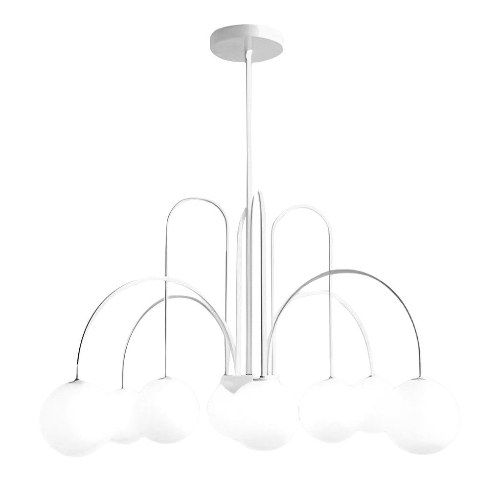 Modern Glass Iron Chandelier 6/8 Lights Nordic Design Ceiling Light