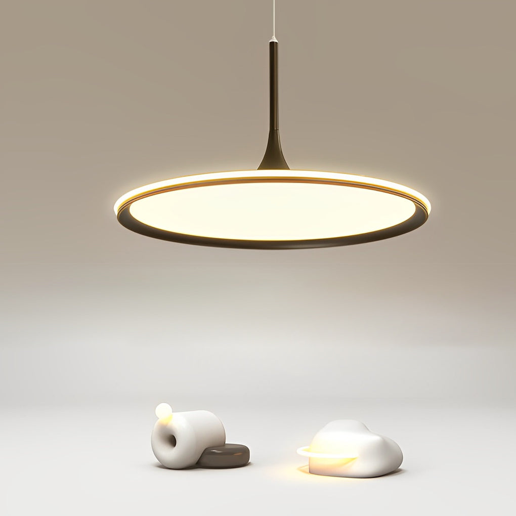 Ultra Thin LED Pendant Light - Modern Minimalist Round Ceiling Lamp