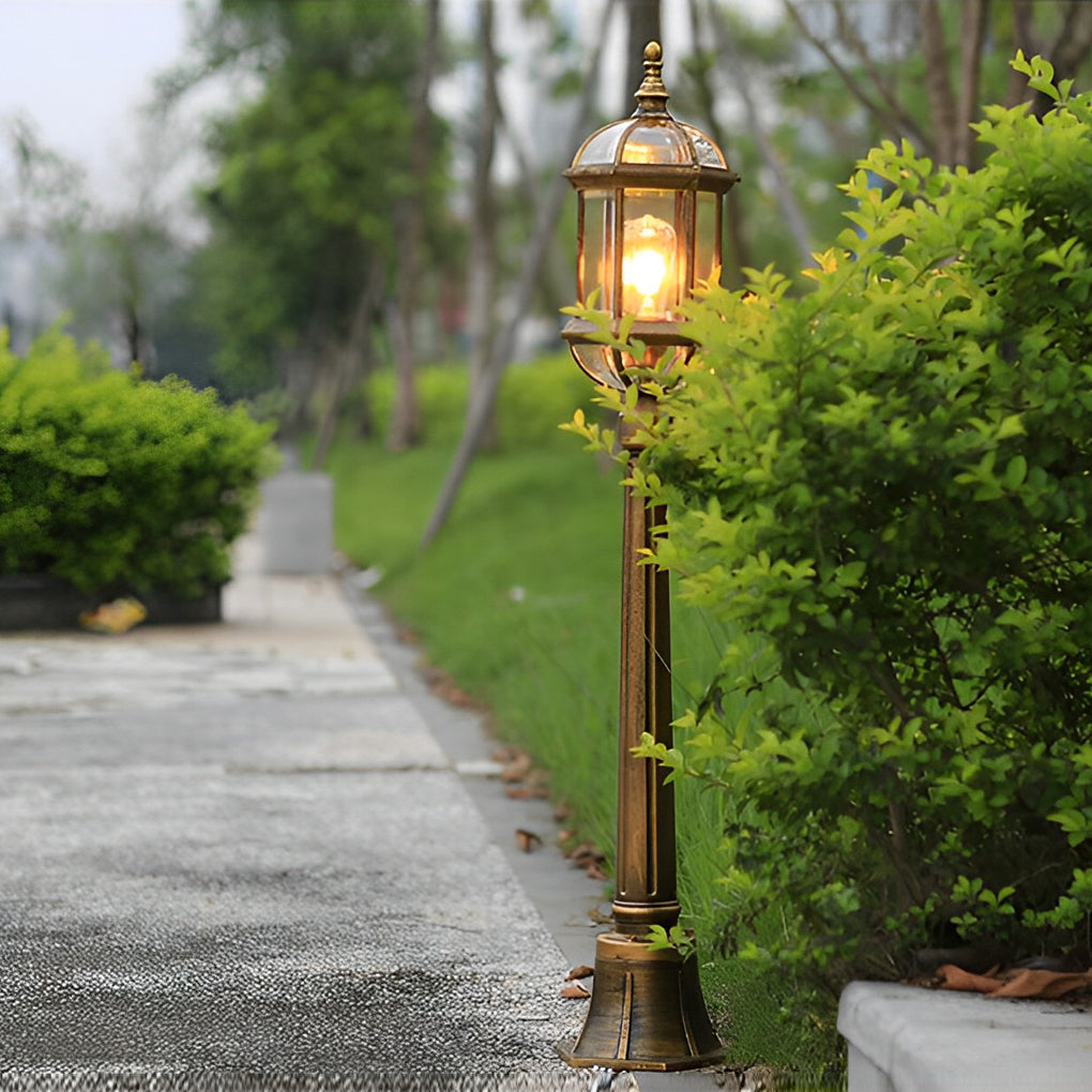 Vintage Golden LED Outdoor Pathway Light | European Lawn Lamp
