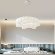 Modern Honeycomb Ring LED Ceiling Light with 3-Step Dimming