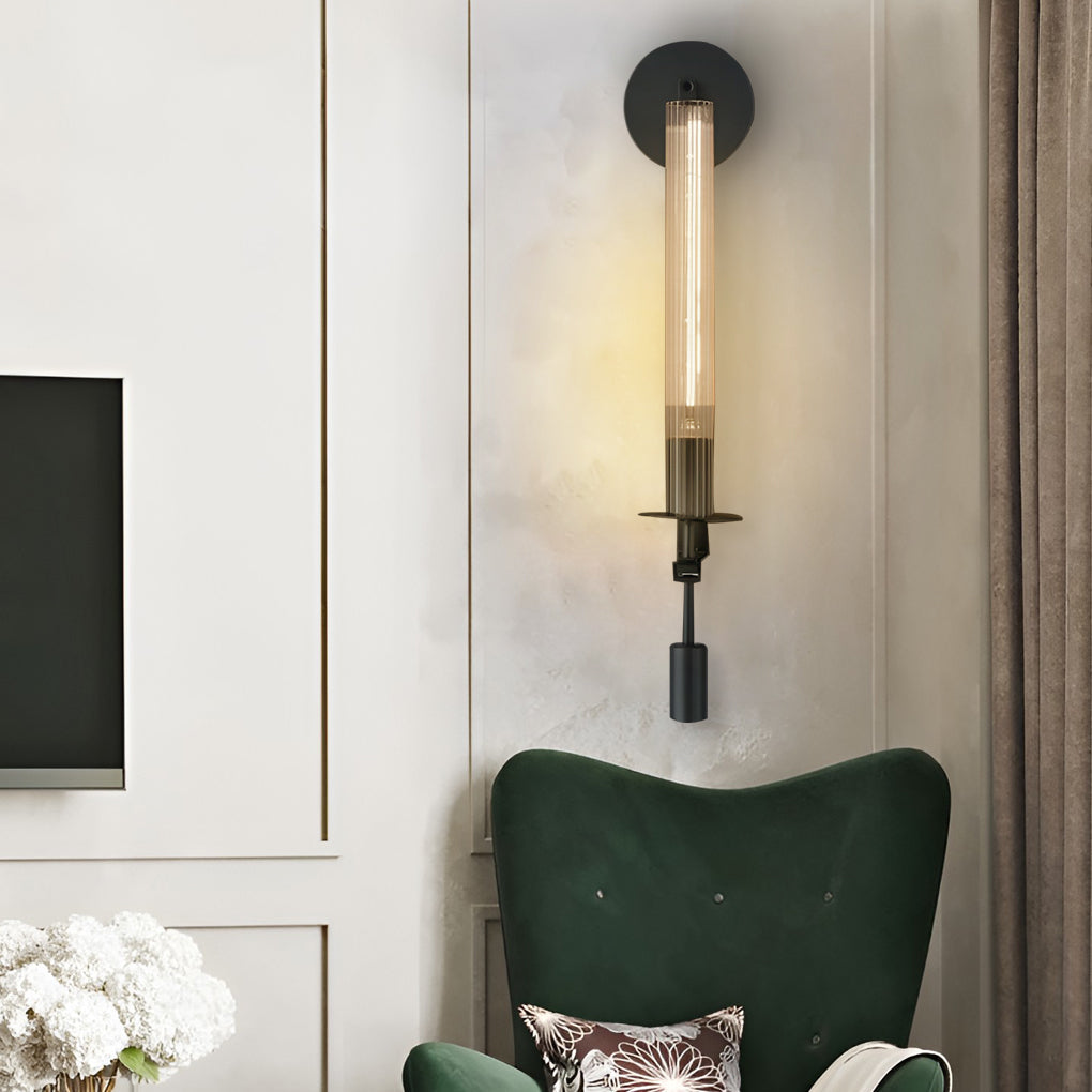 Crystal Swing Arm Wall Sconce Modern Hardwired Wall Light