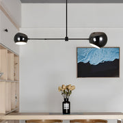 Geometric Linear Black Iron Chandelier Modern Pendant Light