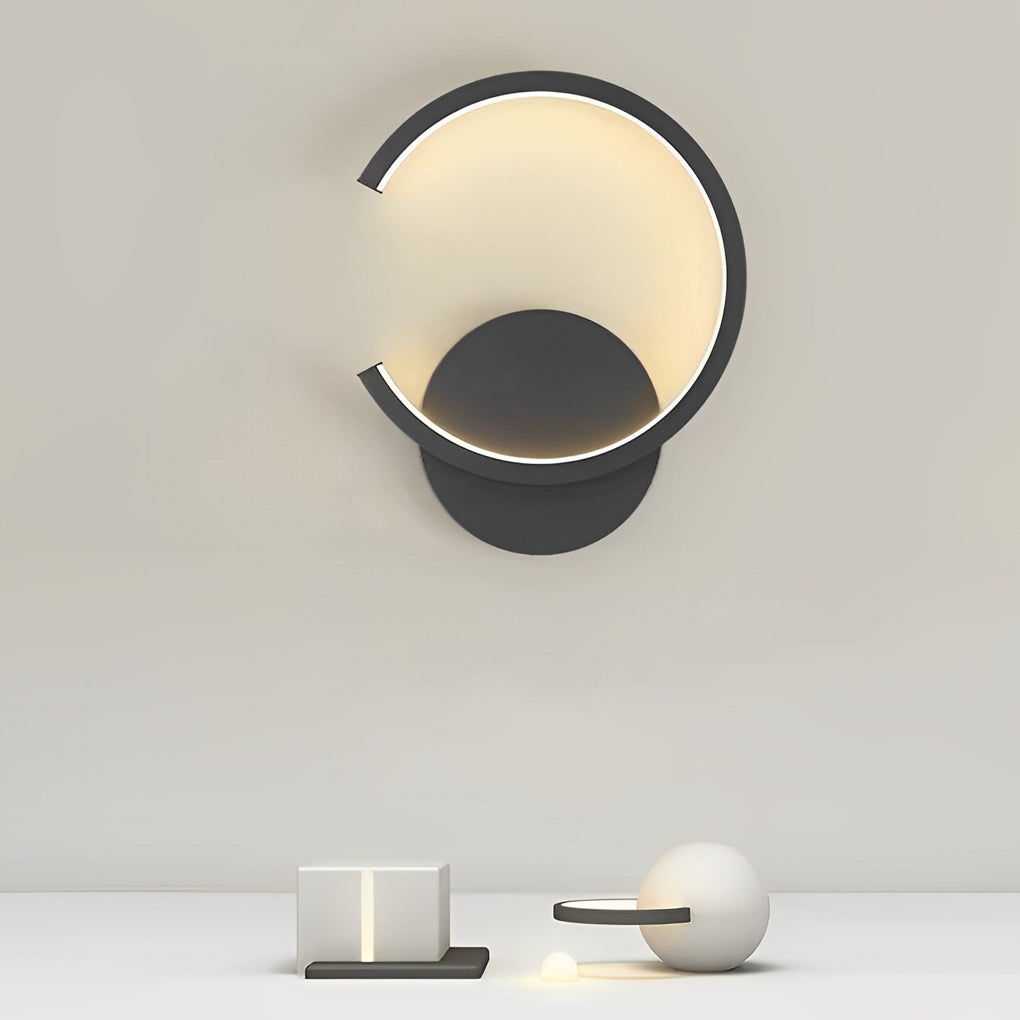 Modern Round LED Wall Sconce with Stepless Dimming