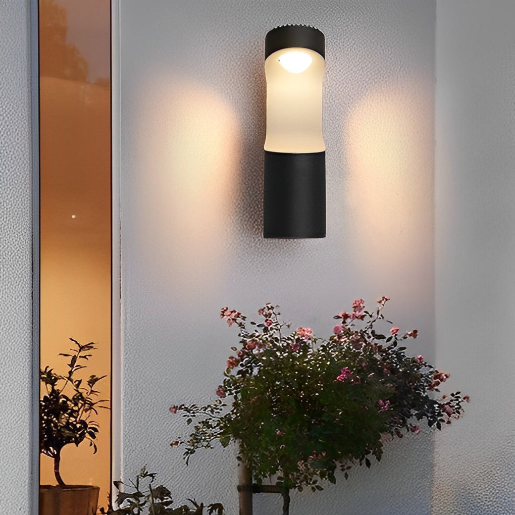 Modern LED Outdoor Wall Lamp Black Aluminum Waterproof