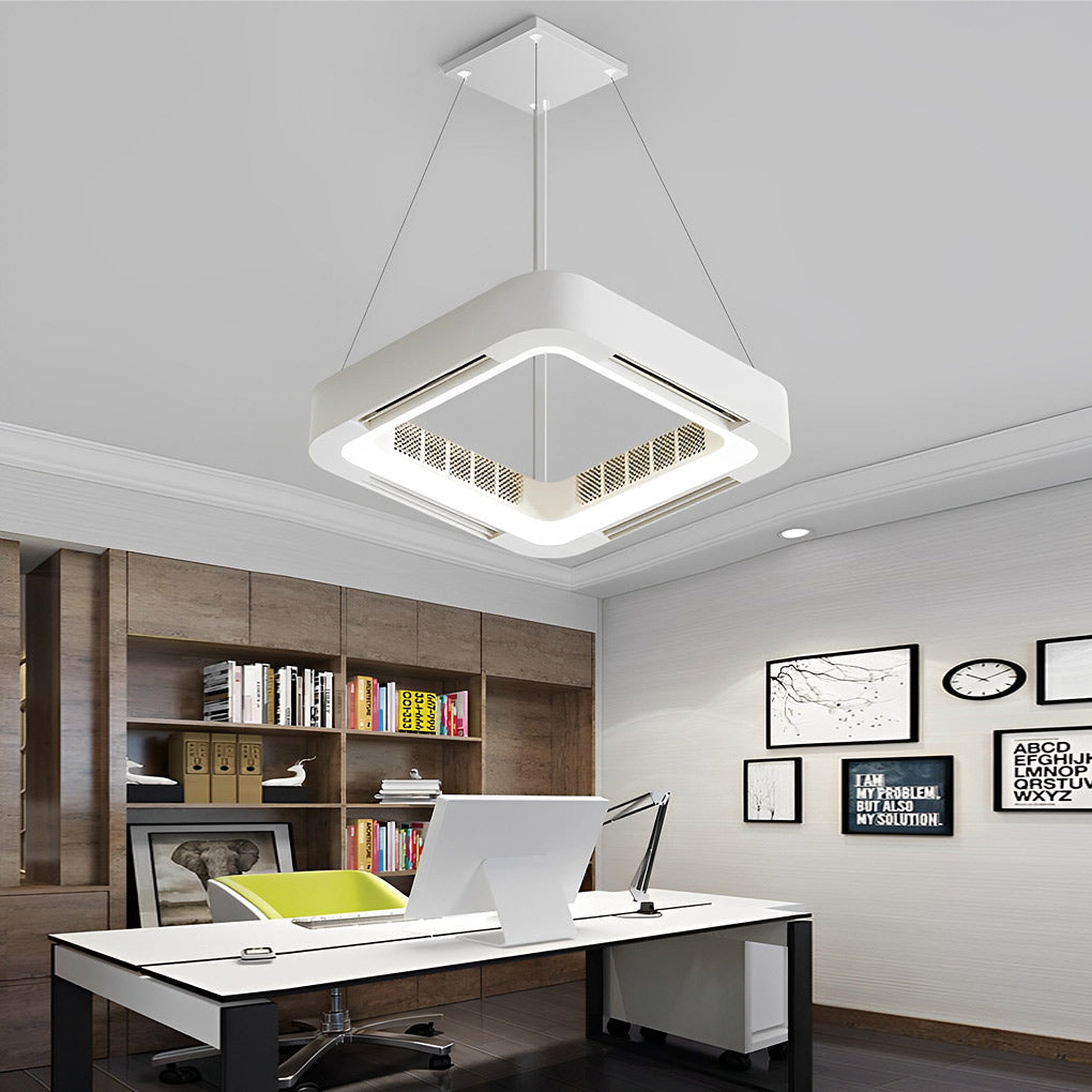 Modern Bladeless Ceiling Fan with LED Light & Remote Control