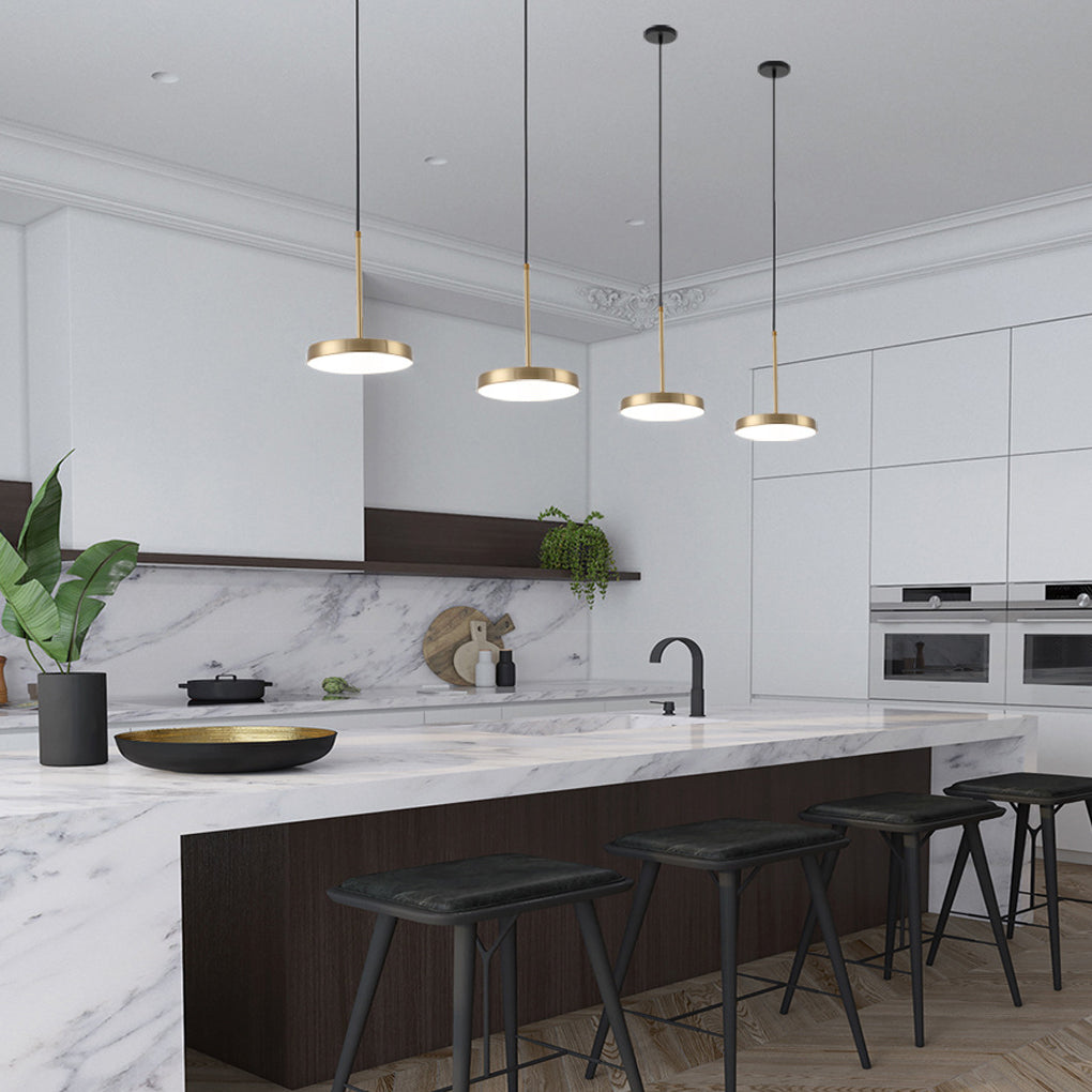 Ultra-Thin Round LED Pendant Light Modern Minimalist Iron Acrylic