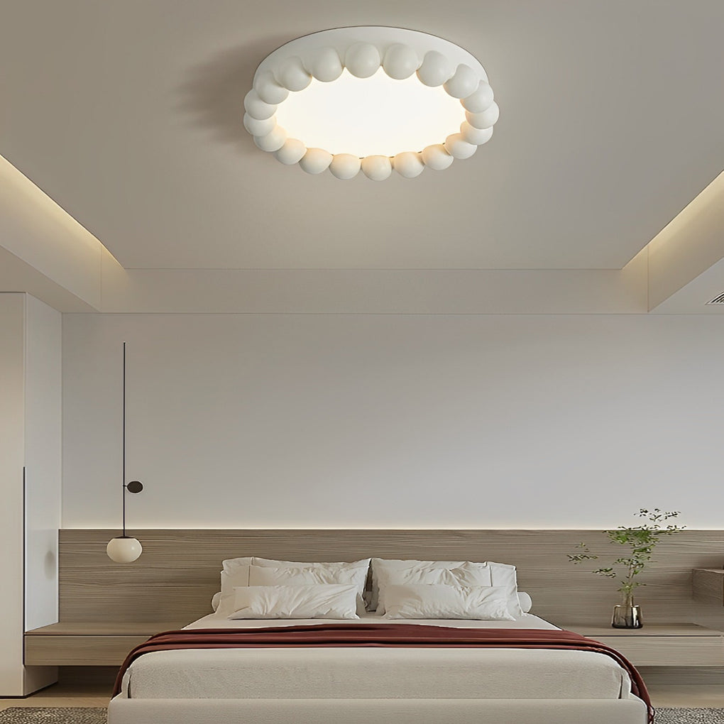 Modern Round Flush Mount Ceiling Light with 3-Step Dimming LED