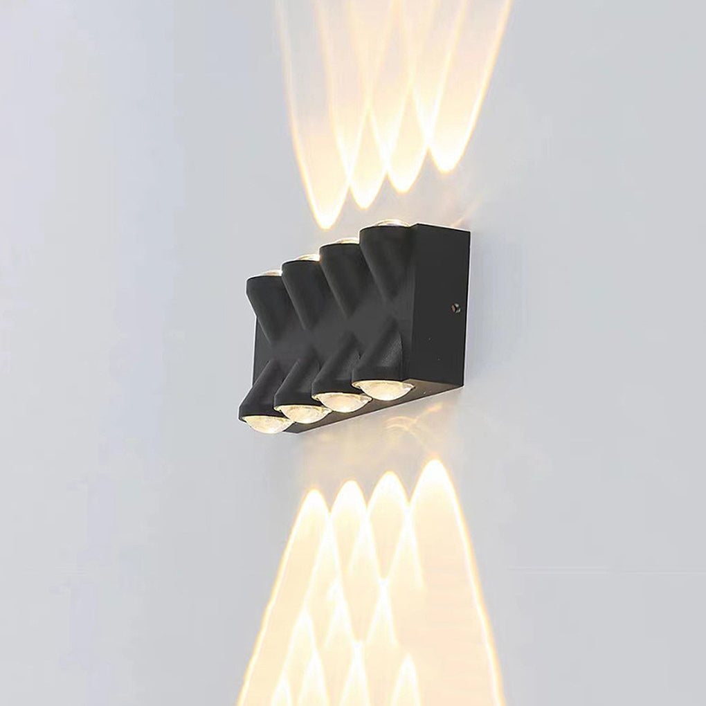 Modern Waterproof LED Wall Sconce Up Down Light Black