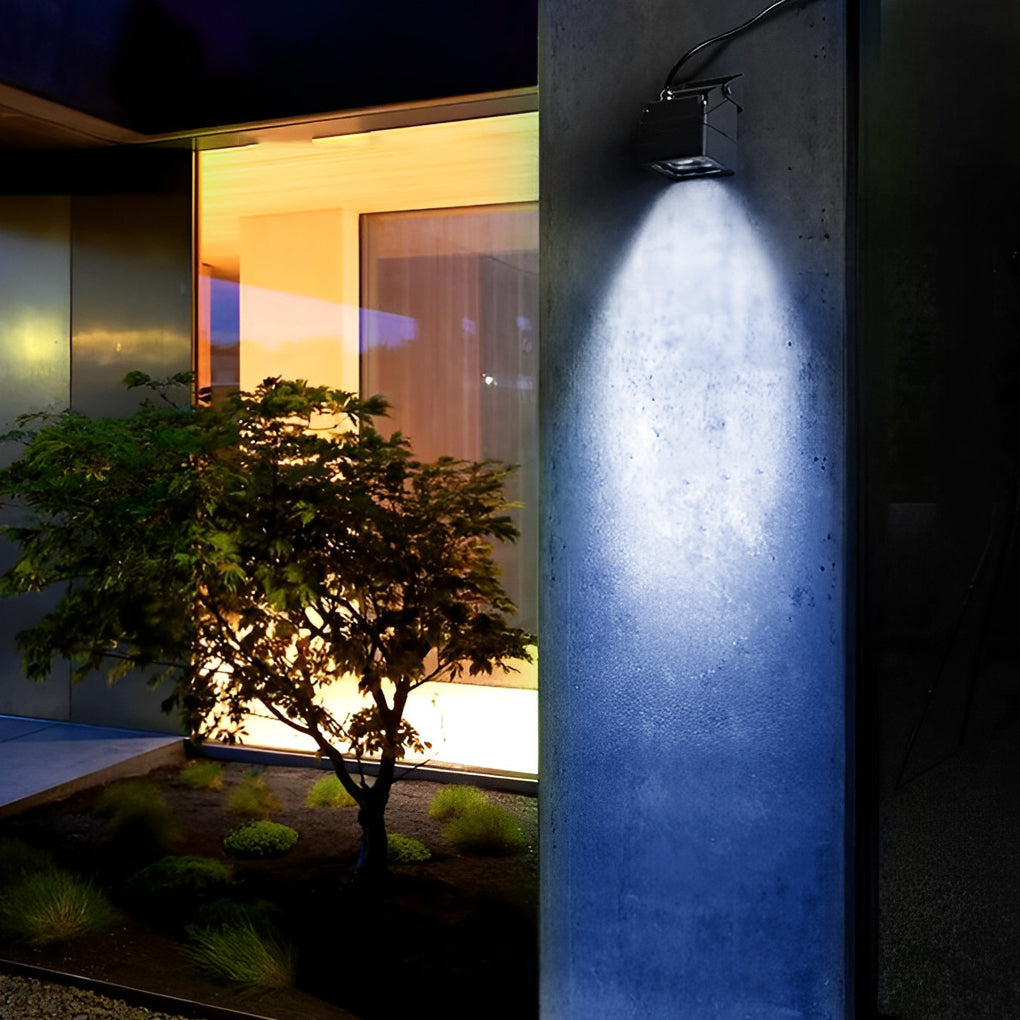 Adjustable Square Outdoor Wall Light Modern Aluminum Spotlight