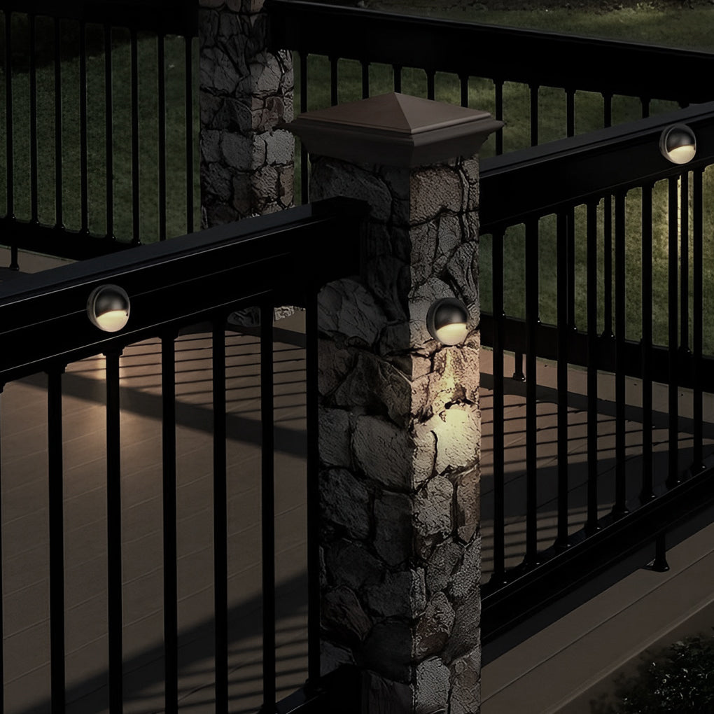 Half Moon LED Deck Step Light Low Voltage Outdoor Wall Mount