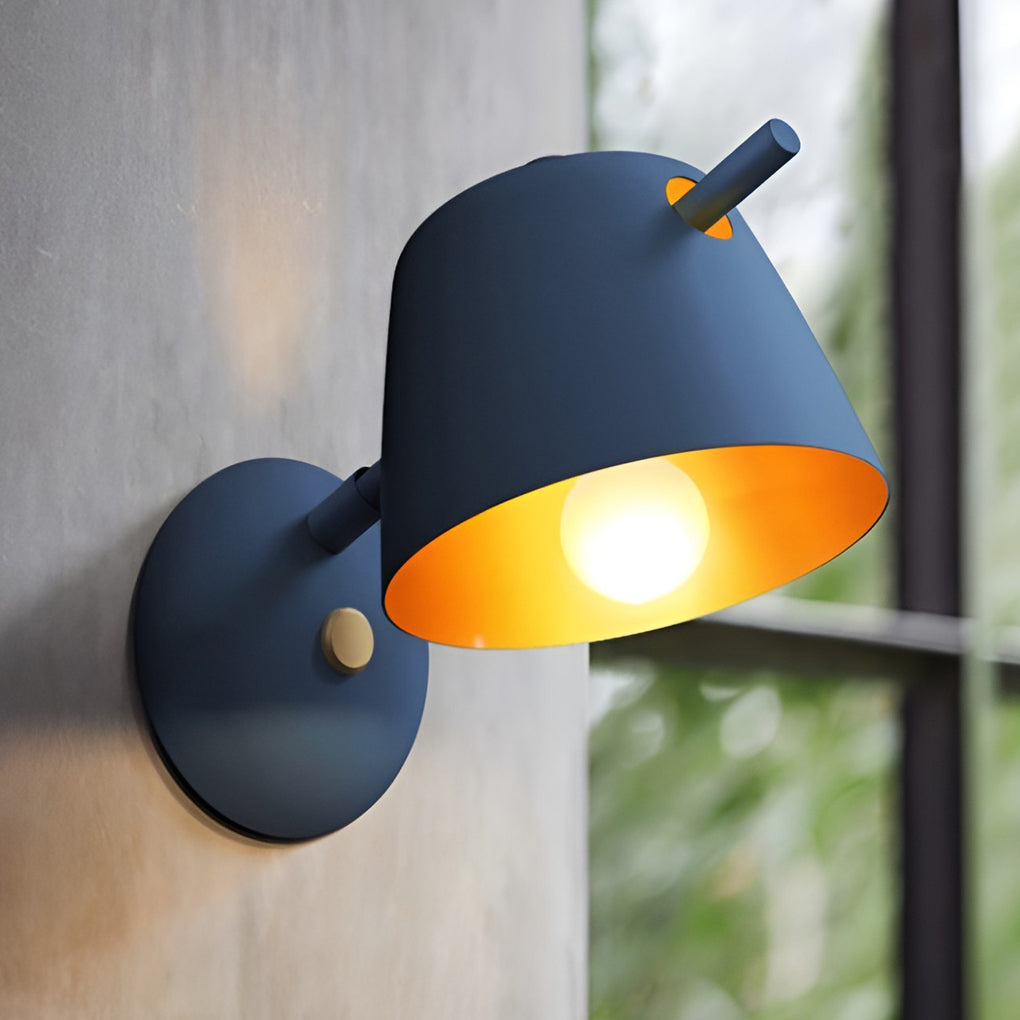 Modern Matte Metal Wall Sconce - Nordic Hat Design Lighting