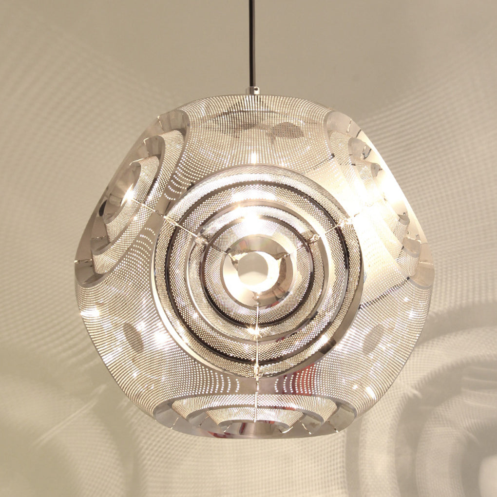 Irregular Circular Stainless Steel Pendant Light