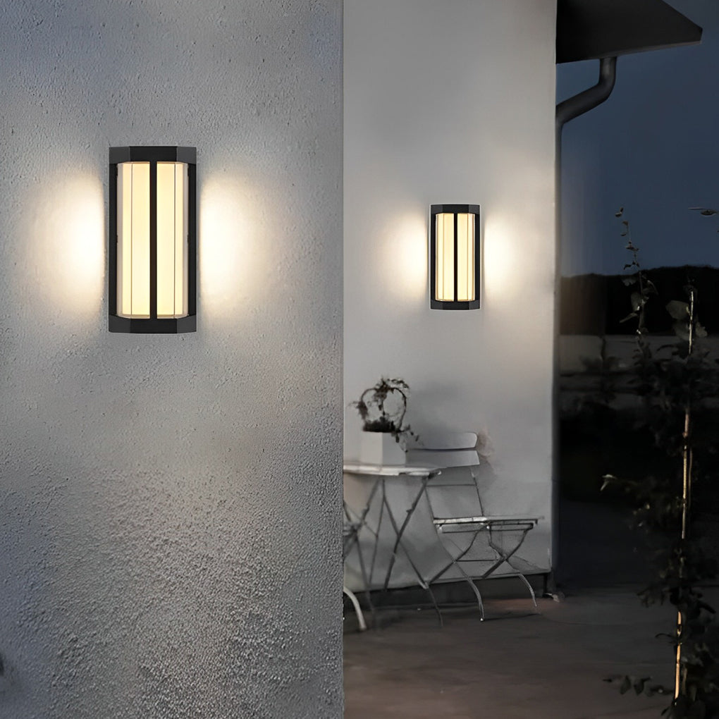 Waterproof Double Acrylic Shade LED Modern Outdoor Wall Light