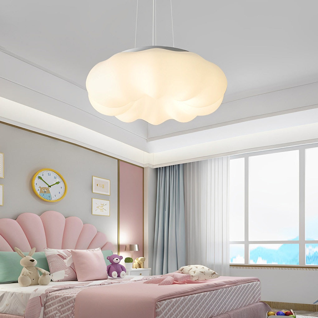 Pumpkin Shape LED Ceiling Light with Stepless Dimming - White
