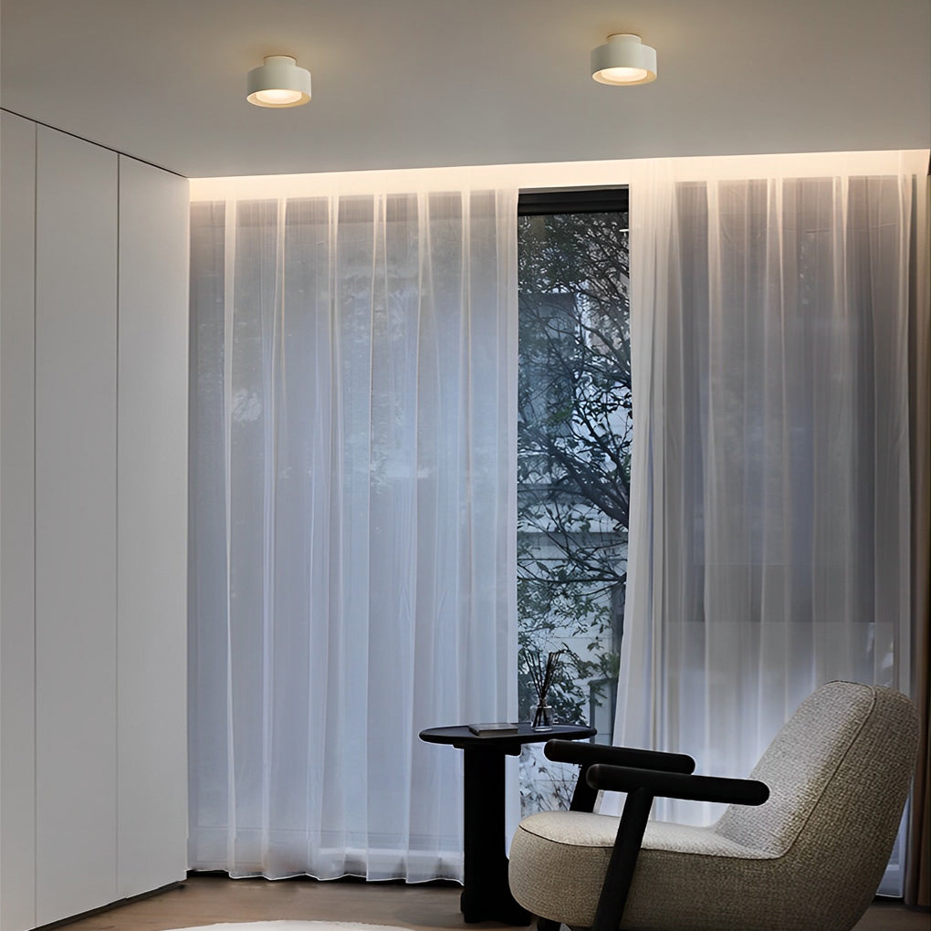 Modern Round Aluminum LED Flush Mount Ceiling Light