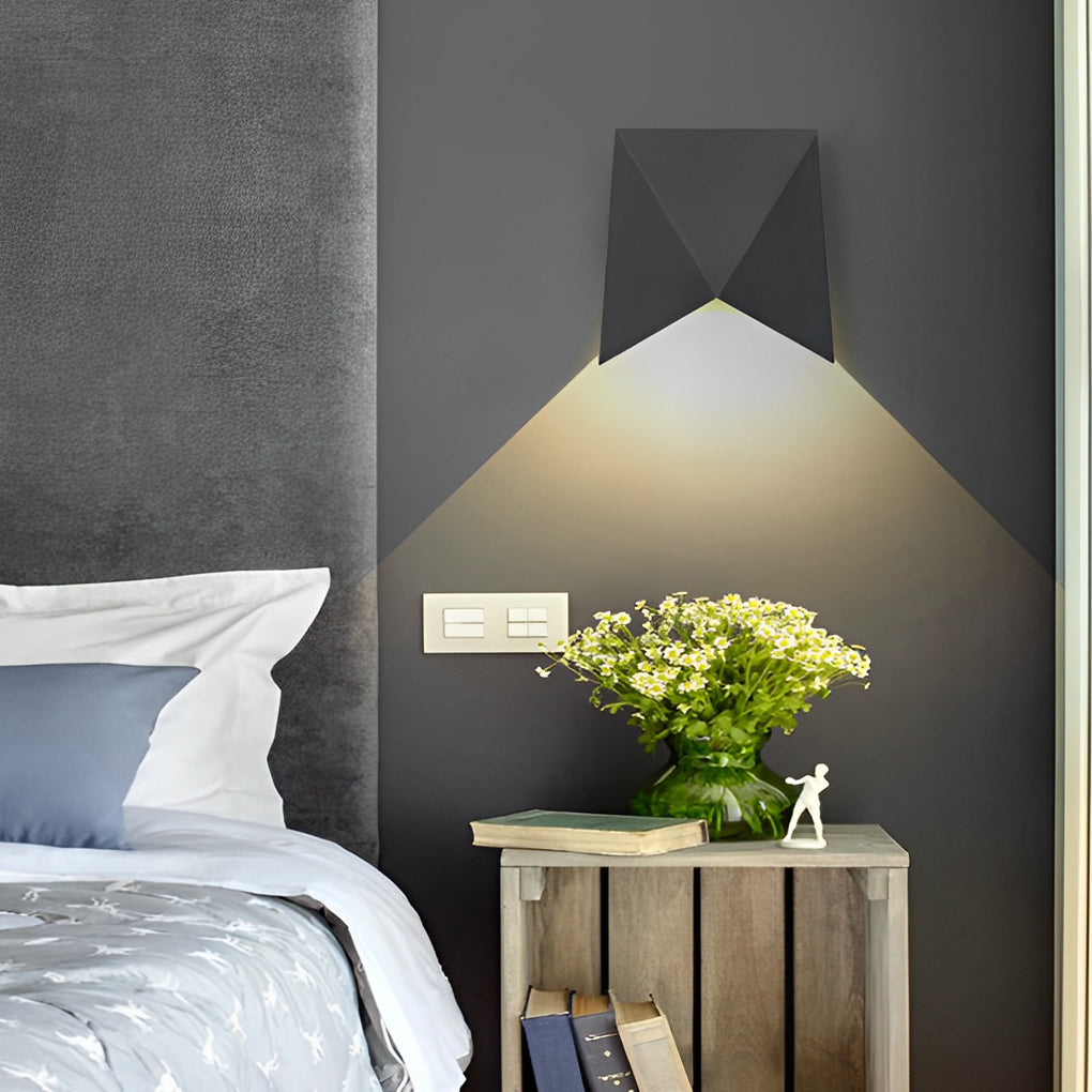 Geometric LED Aluminum Waterproof Wall Sconce Modern Outdoor Light