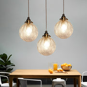 Modern Glass Ball Pendant Light with 3-Step Dimming LED
