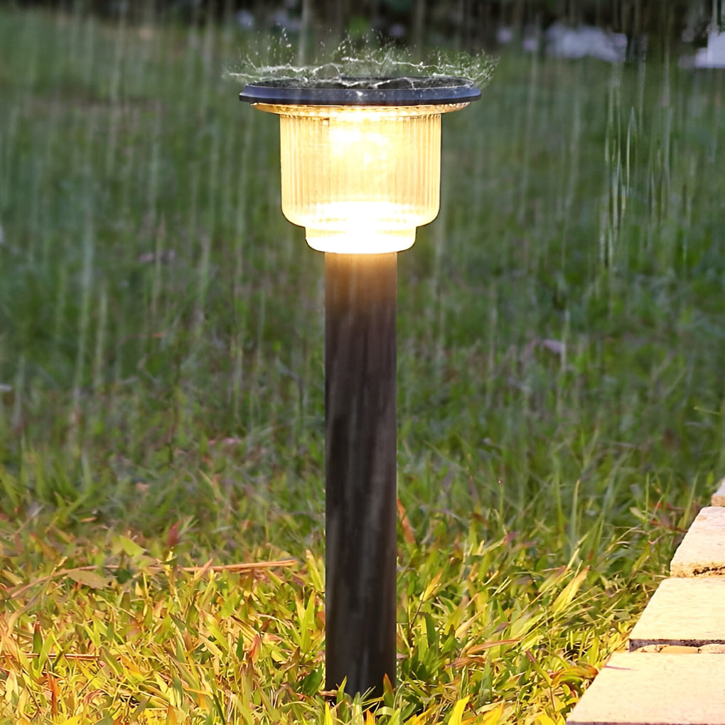 Solar LED Pathway Light with Adjustable Brightness - Matte Black