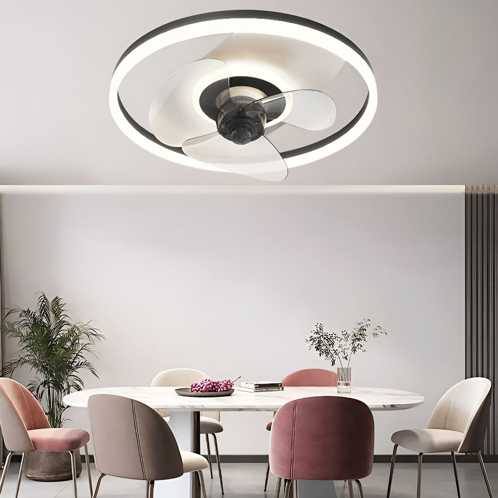 Modern Ceiling Fan Light with Remote & Dimming