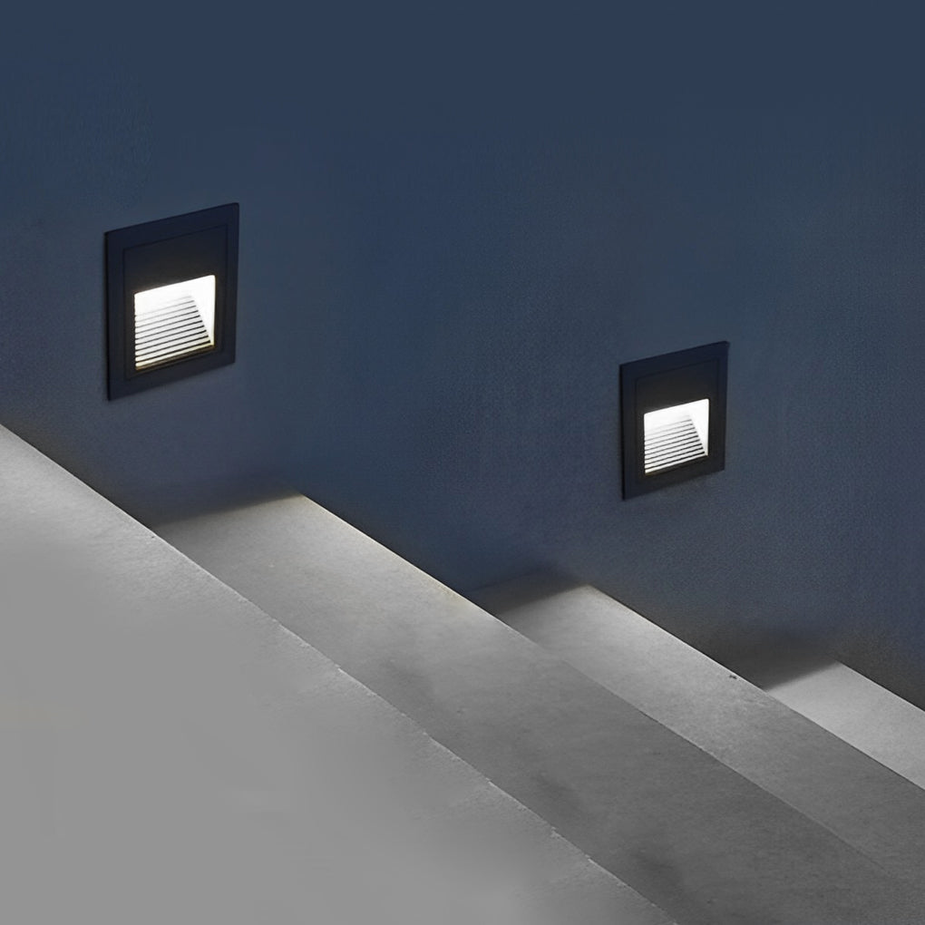 Recessed LED Step Light 3W Aluminum Outdoor Wall Mount Modern
