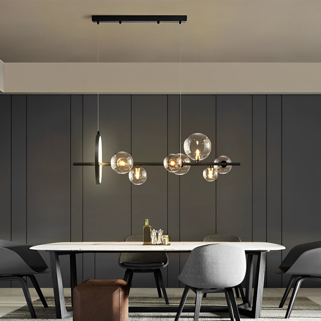 Modern Glass Bubble Chandelier – Black Nordic Pendant Light