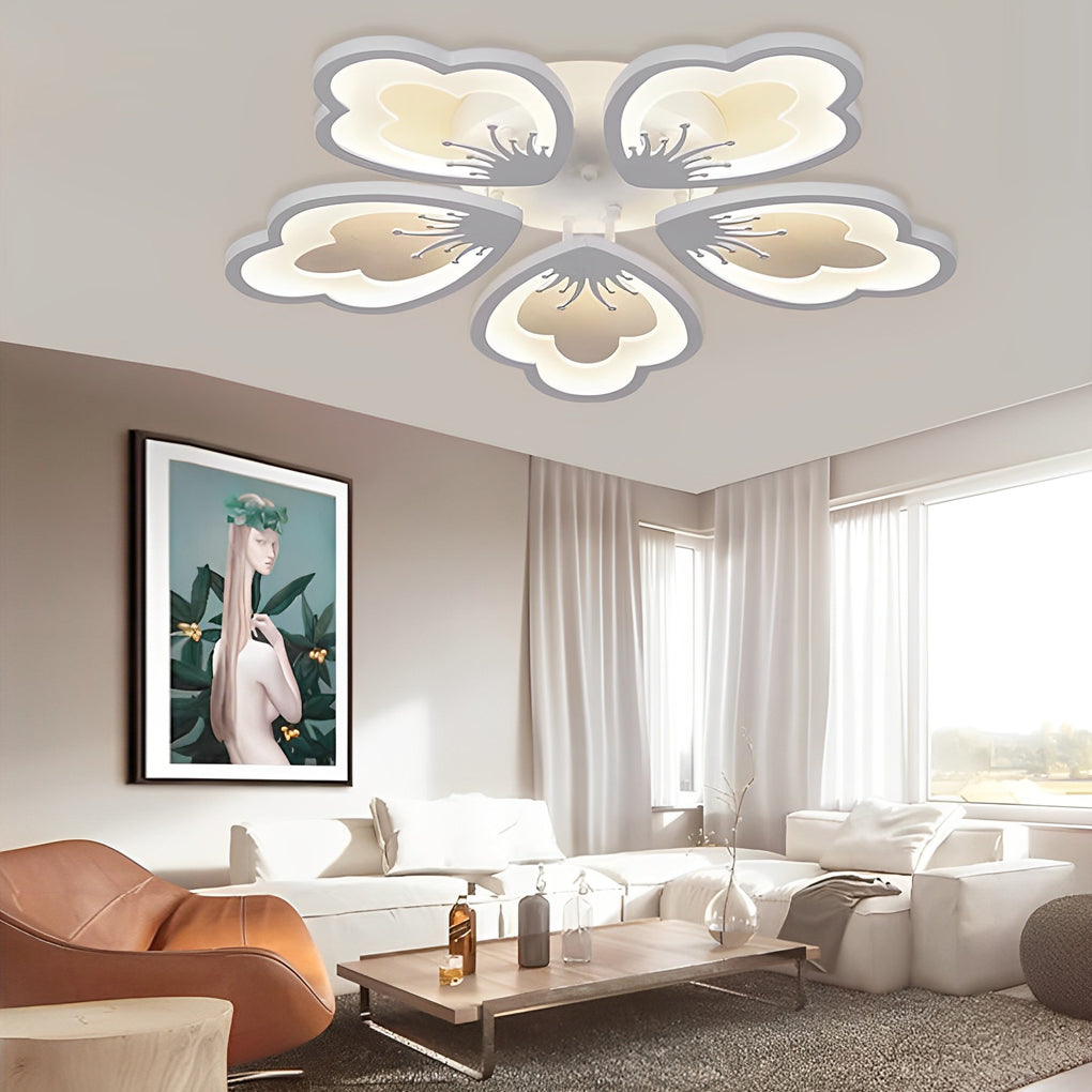 Flower Shaped Dimmable LED Flush Mount Ceiling Light